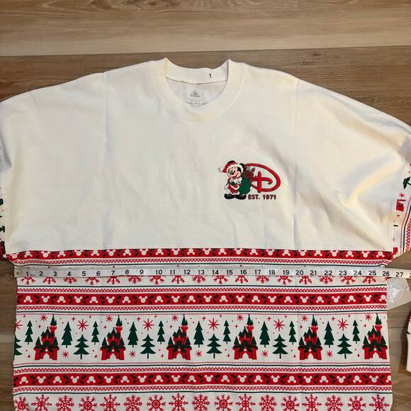 Disney Santa Mickey Mouse ''Merry Christmas'' Fair Isle Spirit Jersey Adults XL - Picture 6 of 6